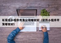 石家莊小程序開發(fā)公司哪家好（軟件小程序開發(fā)哪家好）