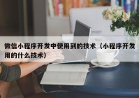 微信小程序開發(fā)中使用到的技術（小程序開發(fā)用的什么技術）