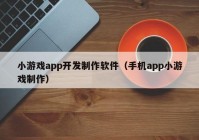 小游戲app開(kāi)發(fā)制作軟件（手機(jī)app小游戲制作）