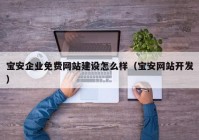 寶安企業(yè)免費(fèi)網(wǎng)站建設(shè)怎么樣（寶安網(wǎng)站開發(fā)）