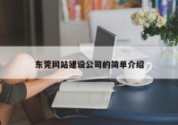 東莞網(wǎng)站建設(shè)公司的簡單介紹